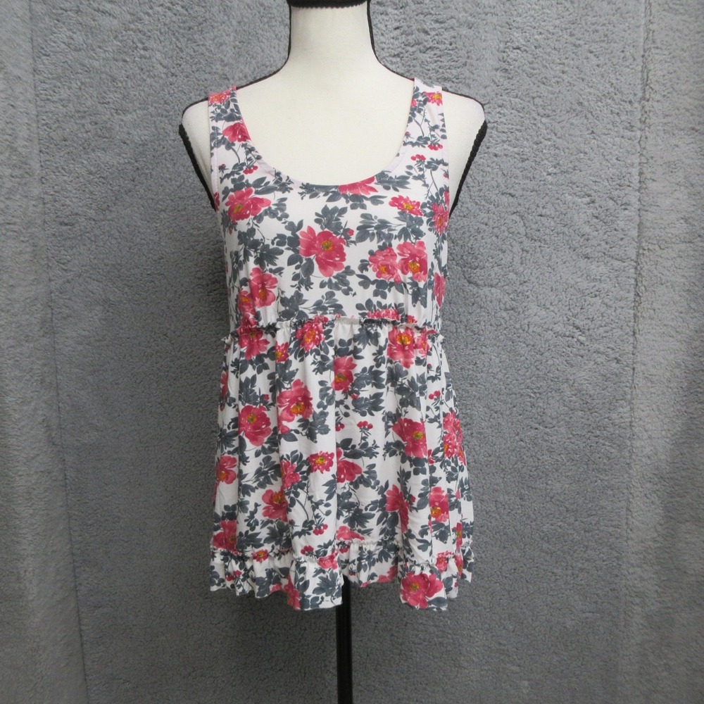 Kathryn Floral Babydoll Cami Tank Top Women S Pink Cottagecore Y2K Coquette